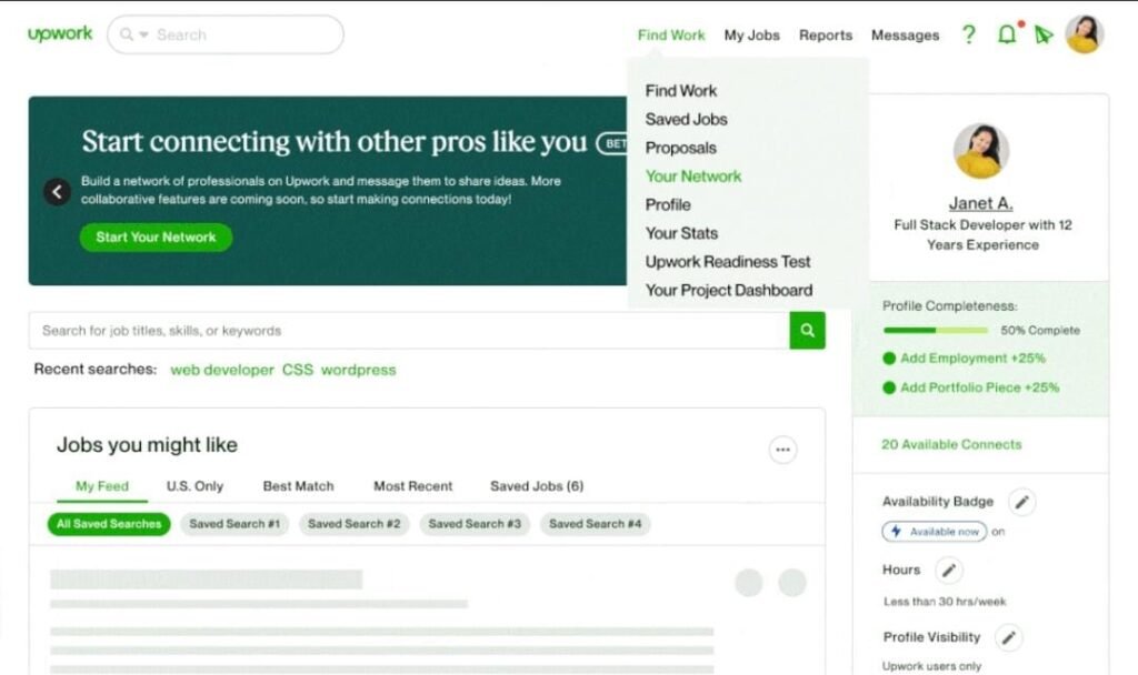 Upwork – Long awaited Network feature released Upwork Network Feature