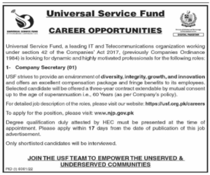 Universal Service Fund Company Jobs