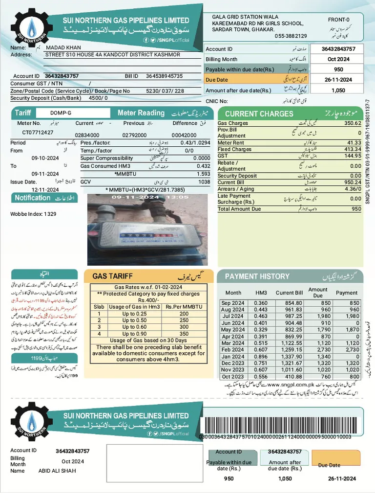 How to check SSGC gas bill online